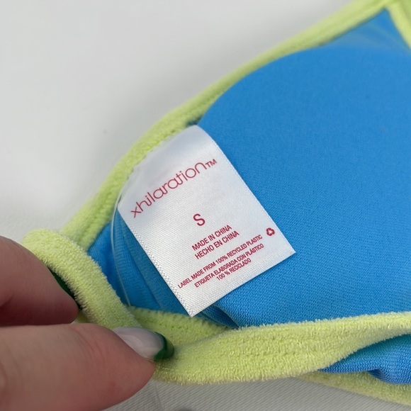 Xhilaration Blue and Green Bikini Top - Picture 7 of 8